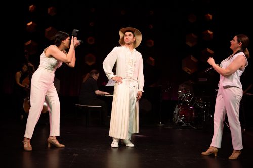 Rinabeth Apostol*, Wilson Jermaine Heredia*, and Melissa WolfKlain* in Starting Here, Starting Now at San Francisco Playhouse.