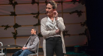 James Asher (Ben) and Charisse Loriaux (Samantha) in San Francisco Playhouse's production of "You Mean to Do Me Harm" at ACT's Strand Theater.