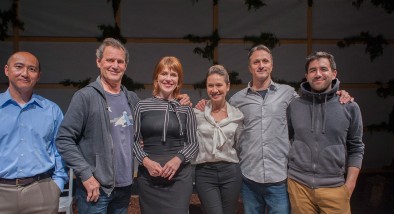 Don Castro, director Bill English, Lauren English, Charisse Loriaux, James Asher, playwright Christopher Chen.
