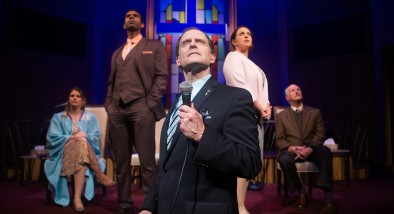 The cast of 'The Christians' (from left: Millie Brooks, Lance Gardner*, Anthony Fusco*, Stephanie Prentice*, Warren David Keith*).