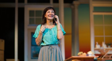 Sharon (Susi Damilano) makes a phone call to her son.