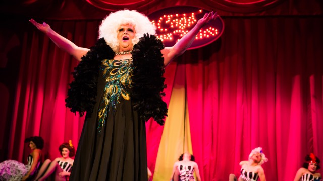 Albin (John Treacy Egan*) performs as Zaza at La Cage aux Folles.