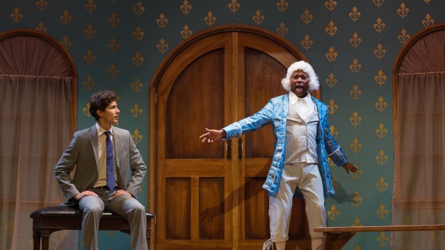 Jean-Michel (Nikita Burshteyn) and Jacob (Brian Yates Sharber*) discuss their plan.