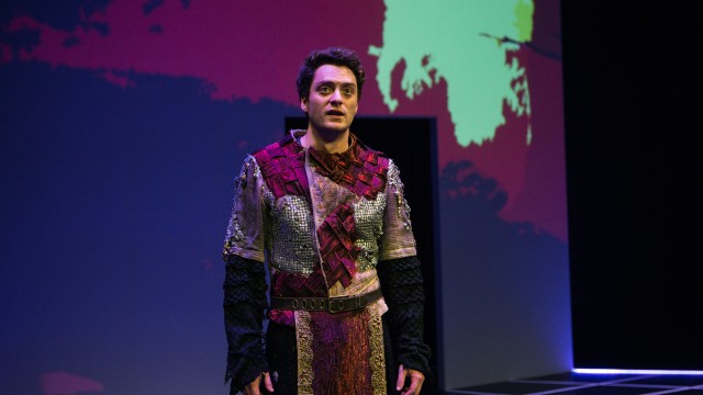 Trent (Devin O'Brien)'s avatar inhabits the video game world of Spearlight.