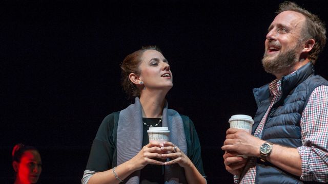 Lindsey (Katie Rubin*) and Ben (Cassidy Brown*) in 'You Mean to Do Me Harm' at San Francisco Playhouse.