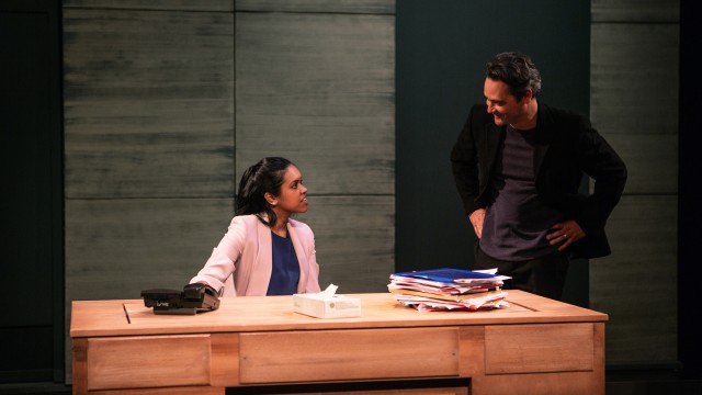 Blue Sky Capital CEO Paul (Johnny Moreno*) makes Sakina (Avanthika Srinivasan*) a tempting offer.