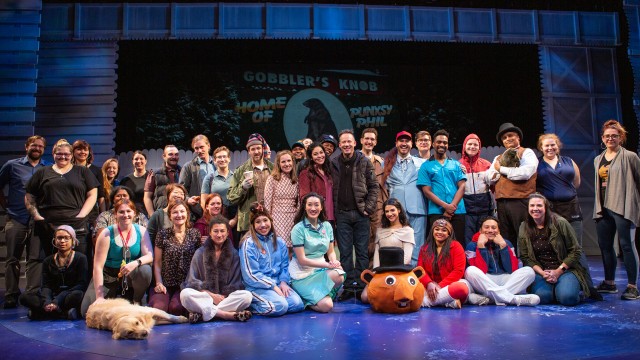 The cast and crew of 'Groundhog Day the Musical' at San Francisco Playhouse.