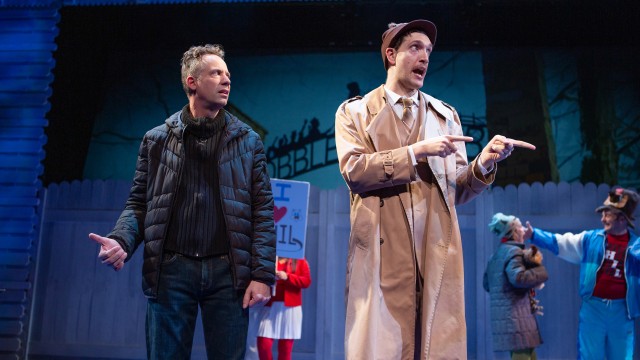 Phil Connors (Ryan Drummond*) runs into his old classmate Ned Ryerson (Dean Linnard*).