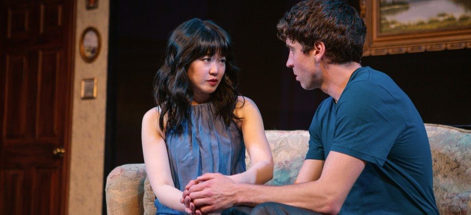 Tina (Monica Ho*) and Robbie (Jeremy Kahn*) reconnect in 'The Song of Summer' at San Francisco Playhouse.