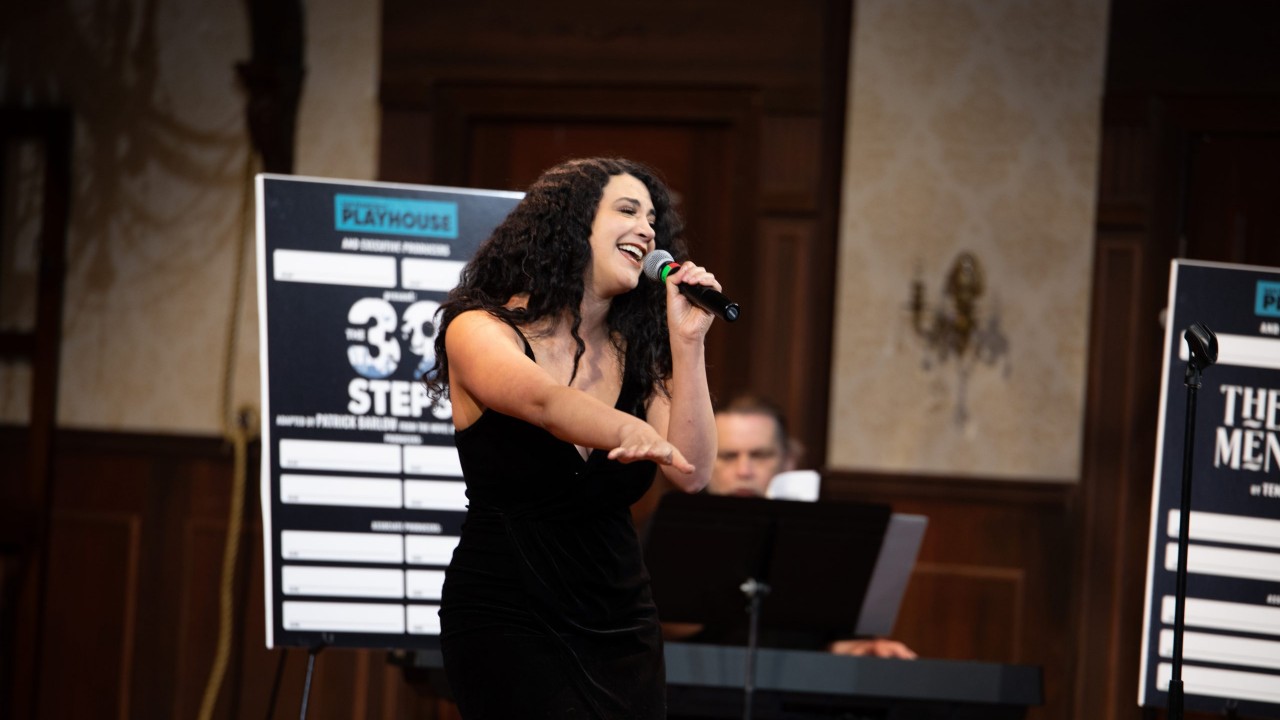 Sophia Alawi sings at the Season Announcement Party.