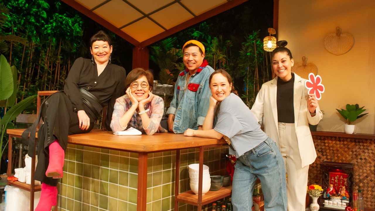 The cast of San Francisco Playhouse's World Premiere Play "My Home on the Moon," performing January 25 - February 24.