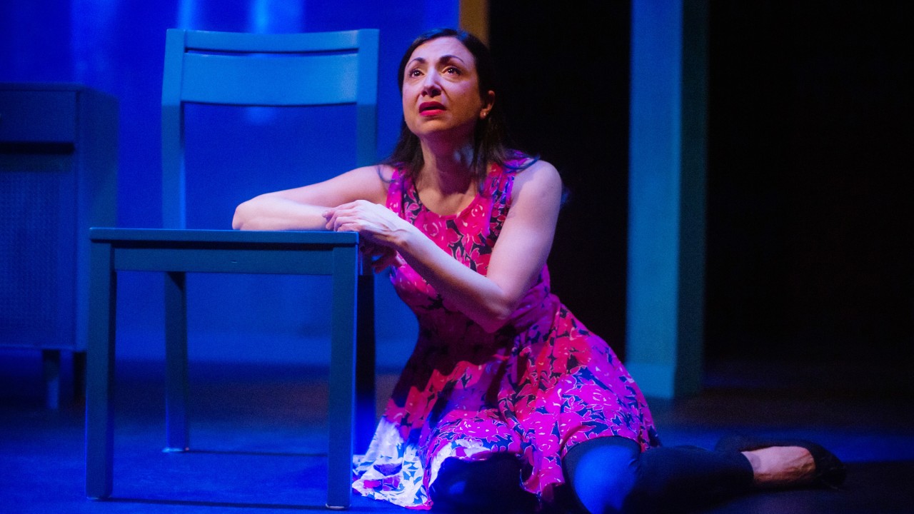 Hend Ayoub in 'Home?A Palestinian Woman's Pursuit of Life, Liberty & Happiness'. Photo by Jessica Palopoli.