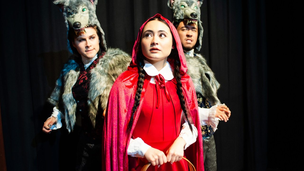 Trevor March, Olivia Hellman, and Johann Santiago Santos in San Francisco Playhouse's "Into the Woods," performing November 20, 2025 - January 17, 2026. Trevor March, Olivia Hellman, and Johann Santiago Santos in San Francisco Playhouse's "Into the Woods," performing November 20, 2025 - January 17, 2026.